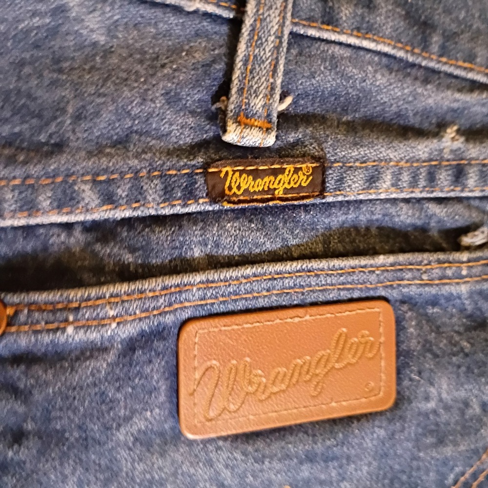 Wrangler 13MWZ Cowboy Cut Jeans Mens 38x36 Blue Denim Made in USA High Rise - Picture 4 of 8